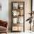 5-Tier Bookcase - Wood - Rustic Brown