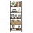 6-Tier Storage Shelf - Engineered Wood - Rustic Brown