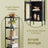 6-Tier Bookshelf - Metal Frame - Boho