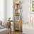 6-Tier Freestanding Bookcase - Metal Frame - Boho Style