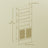 6-Tier Bookshelf - Metal Frame - Oak Beige - Adjustable Shelves with Rattan-Like Doors