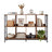 Bookshelf - Particleboard and Steel - Brown - with 8 Storage Cubes