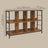 Bookshelf - Particleboard and Steel - Brown - with 8 Storage Cubes