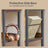 Bookshelf - Particleboard and Steel - Brown - with 8 Storage Cubes