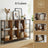 Bookshelf - Particleboard and Steel - Brown - with 8 Storage Cubes