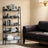 5-Tier Ladder Shelf - Metal - Rustic Brown and Black - Freestanding Bookshelf for Home Office and Living Space