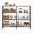 Tall Storage Rack - Wood - Rustic Brown and Black