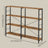 Tall Storage Rack - Wood - Rustic Brown and Black
