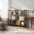 Tall Storage Rack - Wood - Rustic Brown and Black