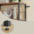 Tall Storage Rack - Wood - Rustic Brown and Black