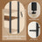 6-Tier Shelving Unit - Metal - Brown and Black - Adjustable Shelves with Cabinet
