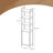 6-Tier Shelving Unit - Metal - Brown and Black - Adjustable Shelves with Cabinet