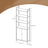 Tall Bookshelf - Metal - Ebony Black - 6-Tier Design with Door and Adjustable Shelves