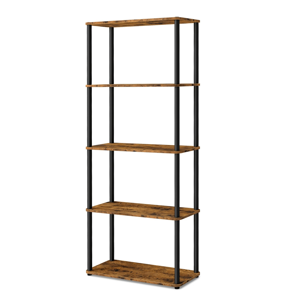 5-Tier Living Room Shelf - 39L - Particleboard - Toolless Assembly