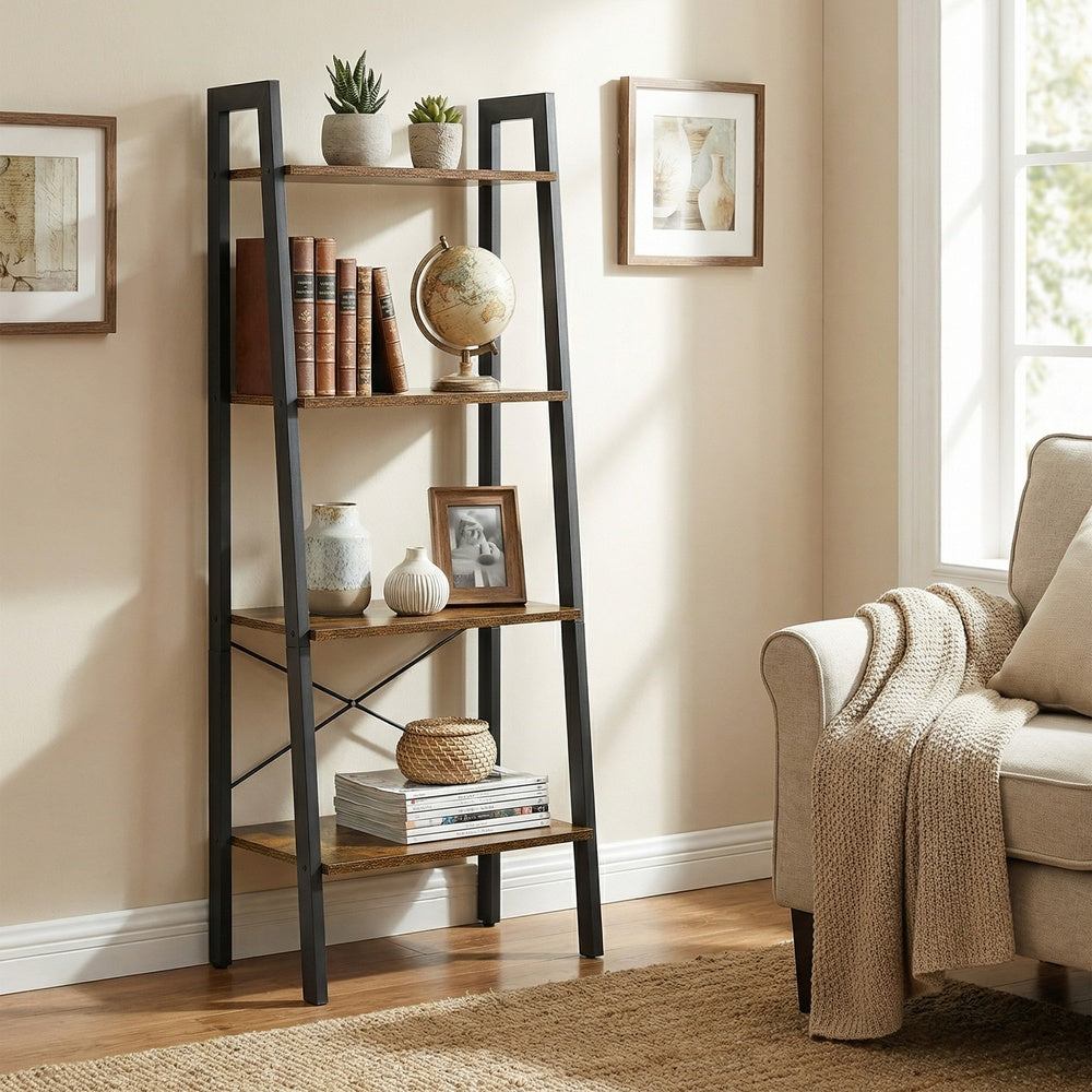 4-Tier Bookcase - 4.8L - Particleboard - Safety Features