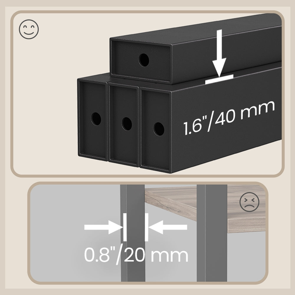 4-Tier Bookcase - 4.8L - Particleboard - Safety Features