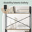 5-Tier Bookcase - 56L - Particleboard - Vintage Design