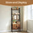 Bookcase with Cabinet - 4-Tier Industrial Design - Metal - Rustic Brown