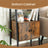 Bookcase with Cabinet - 4-Tier Industrial Design - Metal - Rustic Brown