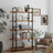 5-Tier Storage Shelf - Wood - Rustic Brown and Black