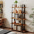5-Tier Storage Shelf - Wood - Rustic Brown and Black