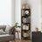 5-Tier Corner Bookshelf - Metal - Rattan Effect