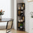 5-Tier Corner Bookshelf - Metal - Rattan Effect
