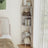 5-Tier Corner Bookshelf - Metal - Rattan Effect