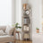 5-Tier Corner Bookshelf - Metal - Rattan Effect