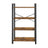 4-Tier Storage Shelf - Iron - Rustic Brown - Stable Design for Office and Living Room