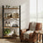4-Tier Storage Shelf - Iron - Rustic Brown - Stable Design for Office and Living Room