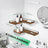 Set of 2 Floating L-Shaped Corner Shelves - Wood - Cloud White