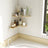 Set of 2 Floating L-Shaped Corner Shelves - Wood - Cloud White