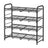 4-Tier Shoe Organizer - Holds Up to 12 Pairs - Metal - Adjustable