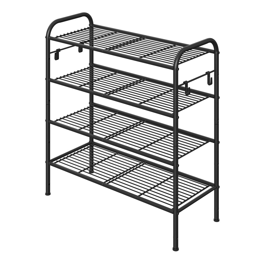 4-Tier Shoe Rack - Metal - Adjustable
