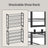 Shoe Rack, 8-Tier Shoe Organizer - Steel - Black