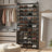 12-Tier Shoe Rack - Metal - Black - Adjustable Shelves for 48-60 Pairs