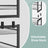 12-Tier Shoe Rack - Metal - Black - Adjustable Shelves for 48-60 Pairs