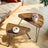 Set of 2 Nesting Side Tables - Wood - Rustic Brown and Black