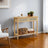 Console Table - Wood - Natural Finish - Slim Design with 2 Drawers and Open Shelf