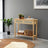 Console Table - Wood - Natural Finish - Slim Design with 2 Drawers and Open Shelf