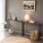 Console Tables - Wood - Rustic Brown - Built-In Charging Station