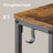 Entryway Sofa Table - Wood and Steel - Rustic Brown