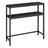2-Tier Slim Sofa Table for Hallway - Wood and Steel - Charcoal Grey And Ink Black