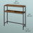 Console Table, 2-Tier Sofa Table - Wood and Steel - Rustic Brown