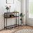 Console Table, 2-Tier Sofa Table - Wood and Steel - Rustic Brown