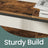 Console Table, 2-Tier Sofa Table - Wood and Steel - Rustic Brown
