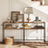 Console Table, 2-Tier Sofa Table - Wood and Steel - Rustic Brown