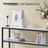 Console Table - Wood - Marble White and Ink Black