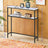 Console Table - Wood - Marble White and Ink Black